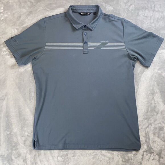 Travis Mathew Men's XL Embroidered "Cardinal CT Adel GA" Blue Golf polo shirt - Picture 1 of 10